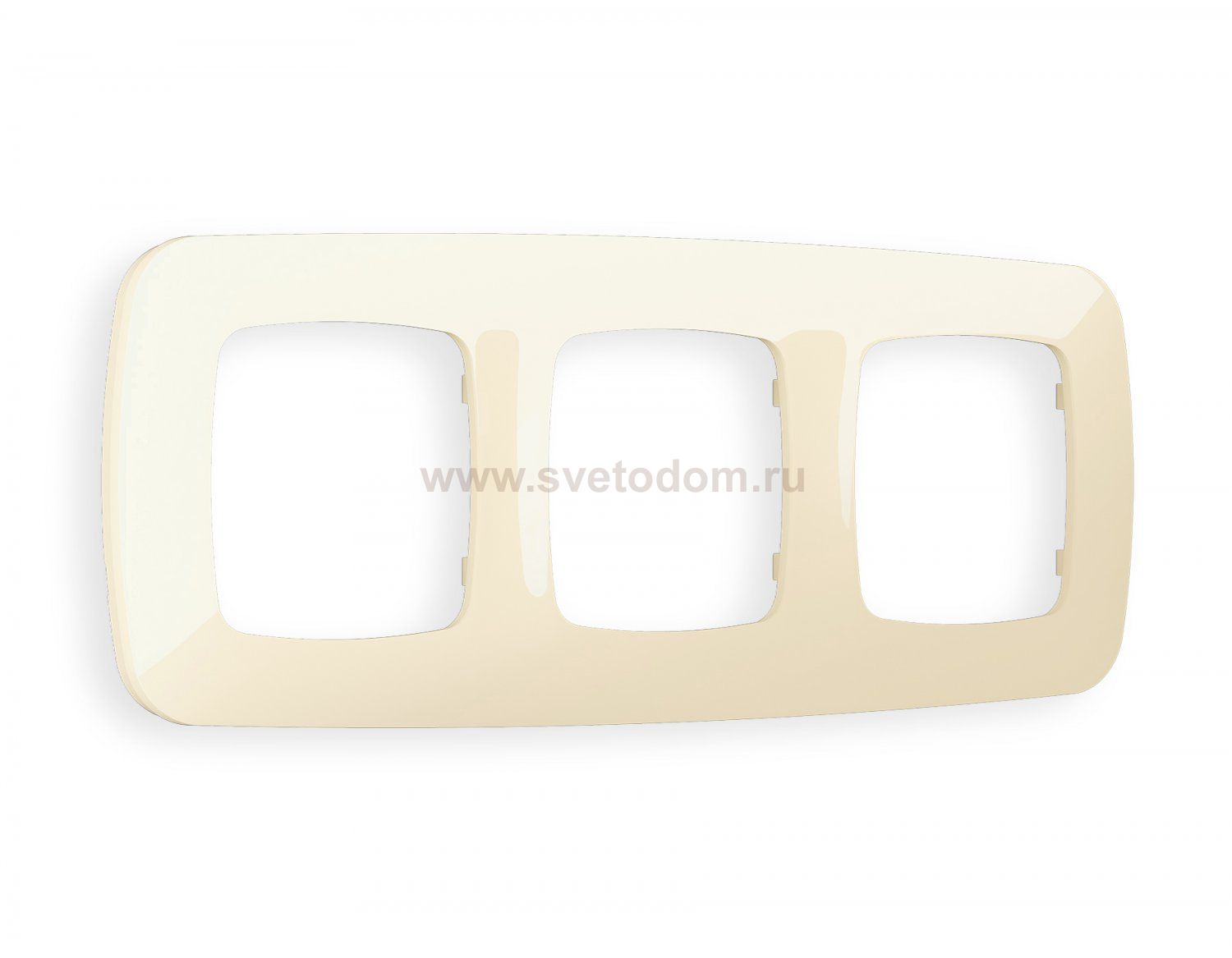 Рамка OMEGA Ecta (Бежевый глянец) 3-ая OF140303 Ambrella Volt