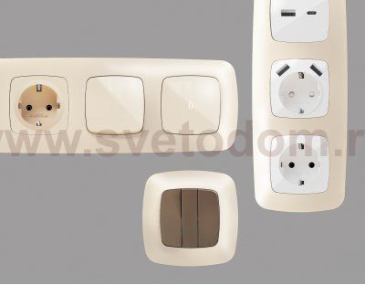 Рамка OMEGA Ecta (Бежевый матовый) 3-ая OF140333 Ambrella Volt