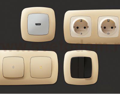 Рамка OMEGA Ecta (Шампань) 4-ая OF140604 Ambrella Volt