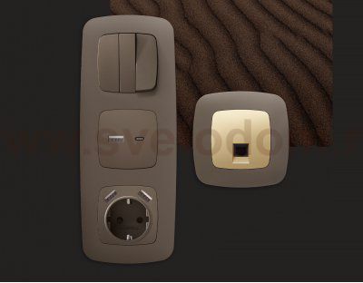 Рамка OMEGA Ecta (Темная бронза матовый) 3-ая OF140633 Ambrella Volt