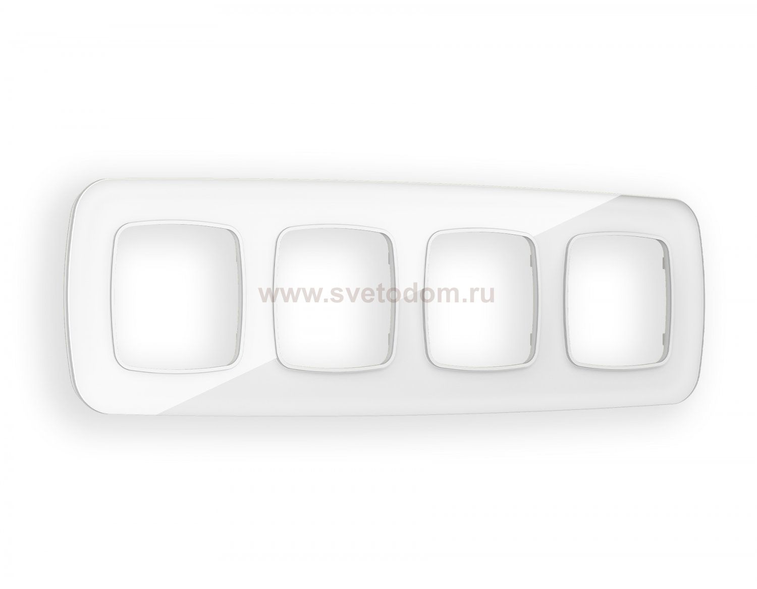 Рамка OMEGA Radian (Белый Стекло органическое) 4-ая OF320104 Ambrella Volt