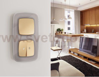 Рамка OMEGA Radian (Сталь Стекло органическое) 3-ая OF320503 Ambrella Volt