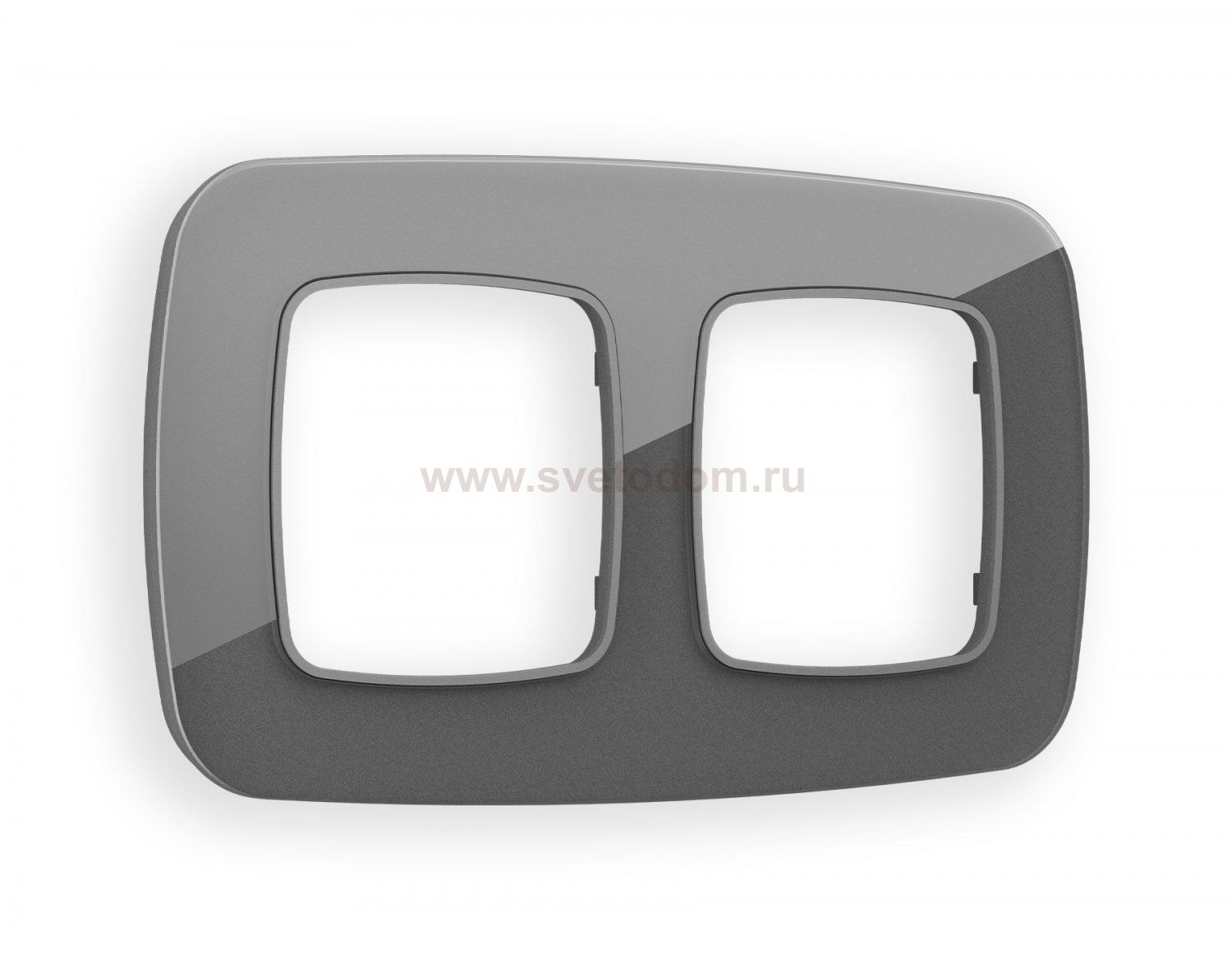 Рамка OMEGA Radian (Антрацит серый Стекло органическое) 2-ая OF320652 Ambrella Volt