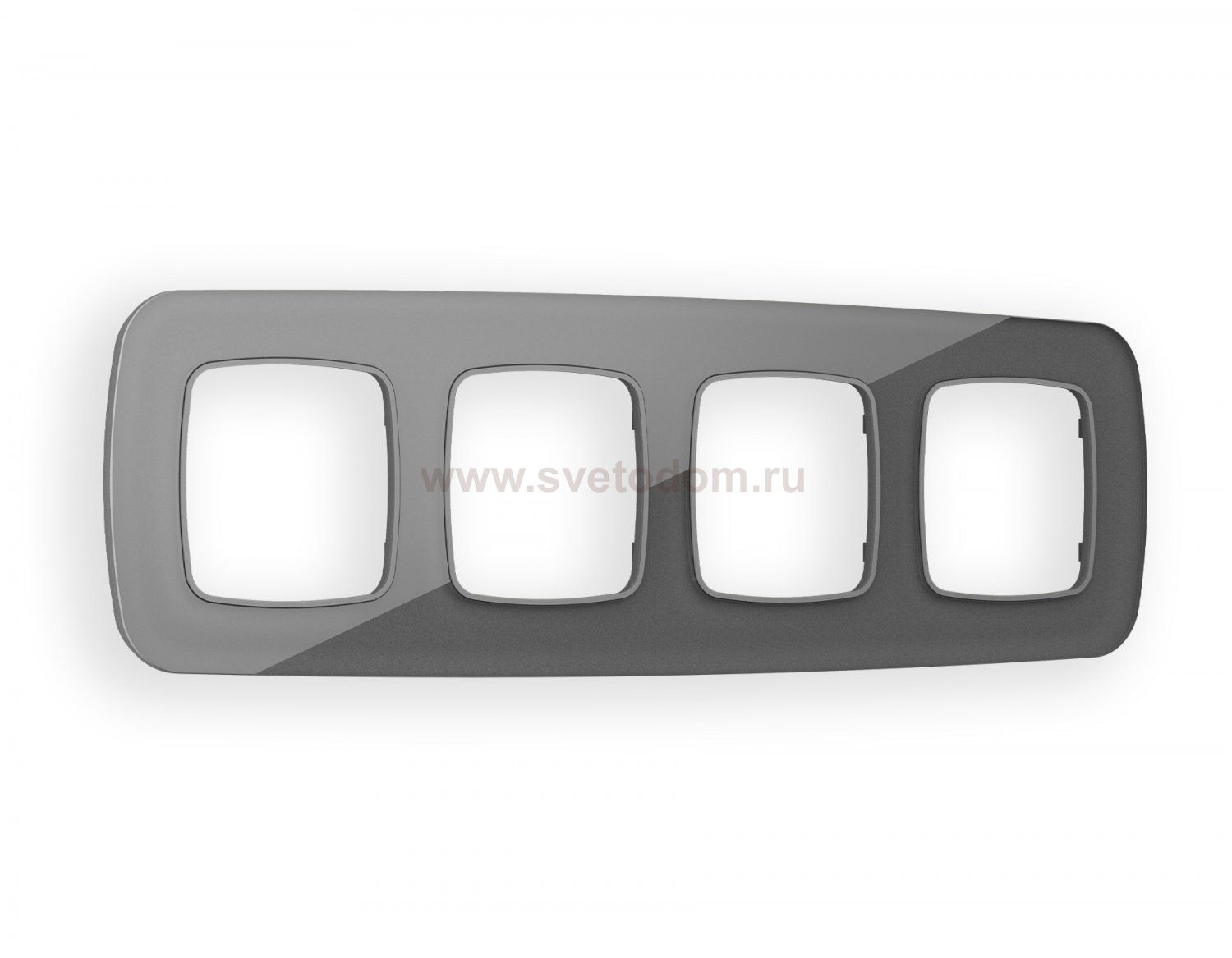 Рамка OMEGA Radian (Антрацит серый Стекло органическое) 4-ая OF320654 Ambrella Volt