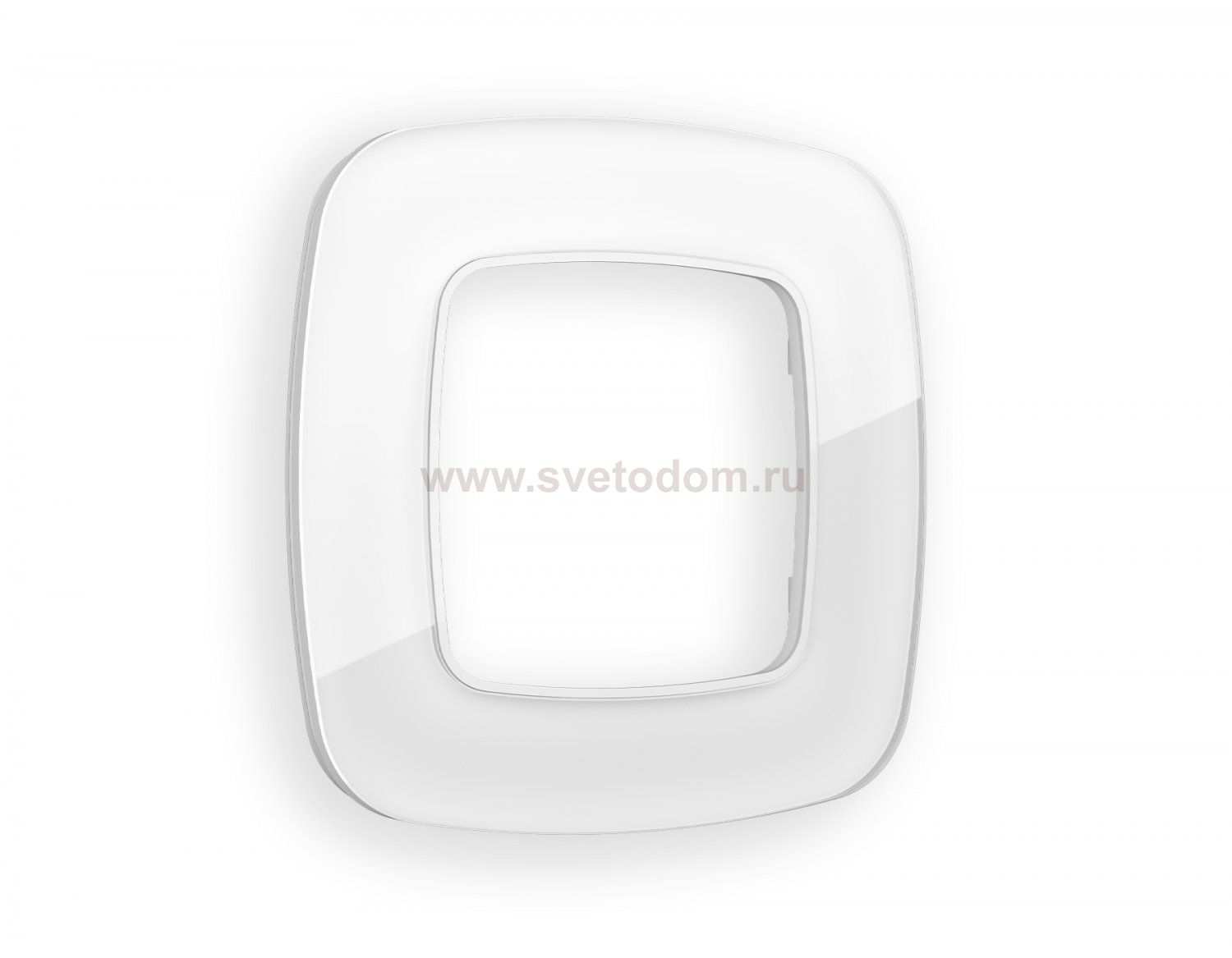 Рамка OMEGA Radian (Белый Стекло закаленное натуральное) 1-ая OF350101 Ambrella Volt