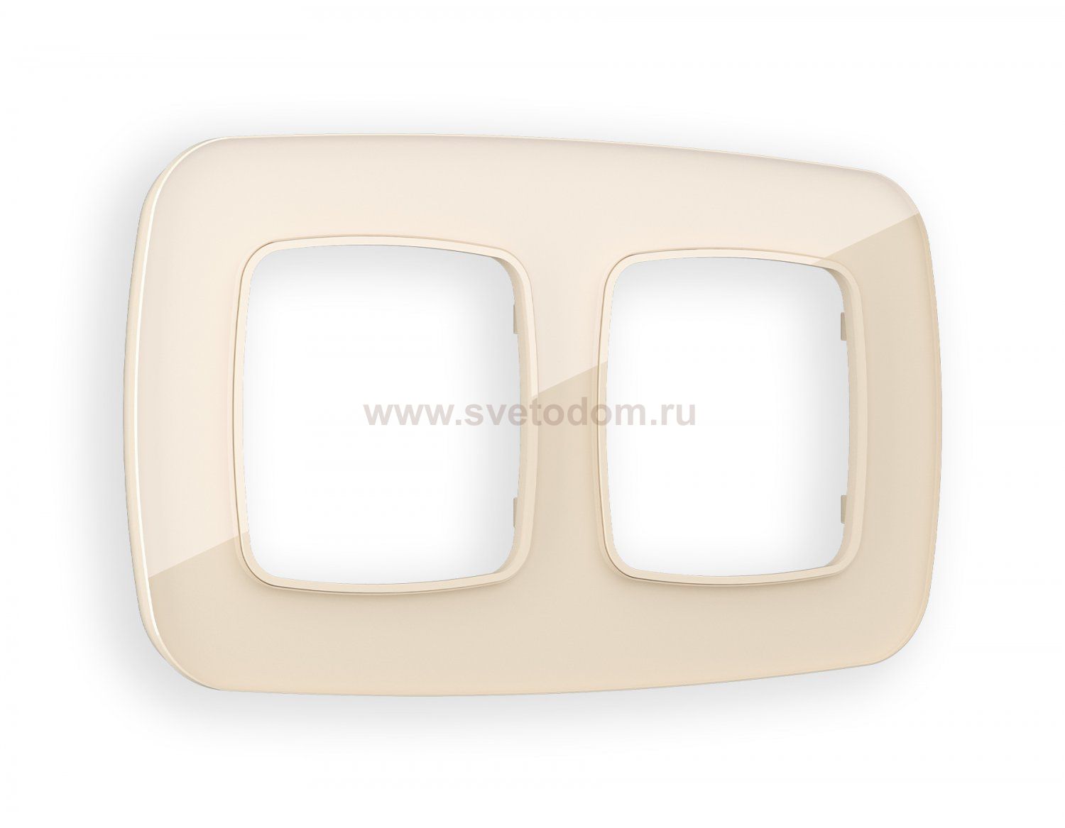 Рамка OMEGA Radian (Бежевый Стекло закаленное натуральное) 2-ая OF350302 Ambrella Volt