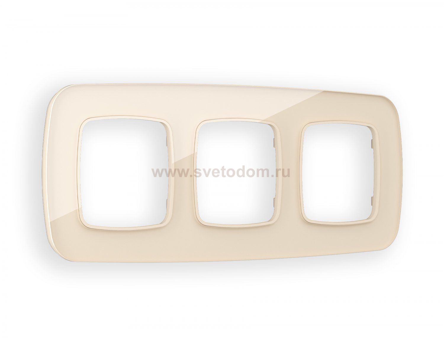 Рамка OMEGA Radian (Бежевый Стекло закаленное натуральное) 3-ая OF350303 Ambrella Volt