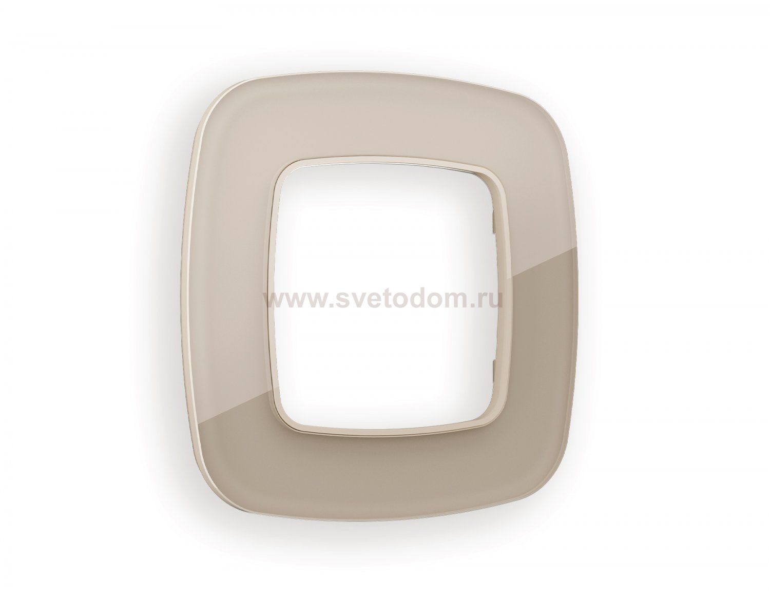 Рамка OMEGA Radian (Серо-бежевый Стекло закаленное натуральное) 1-ая OF350601 Ambrella Volt