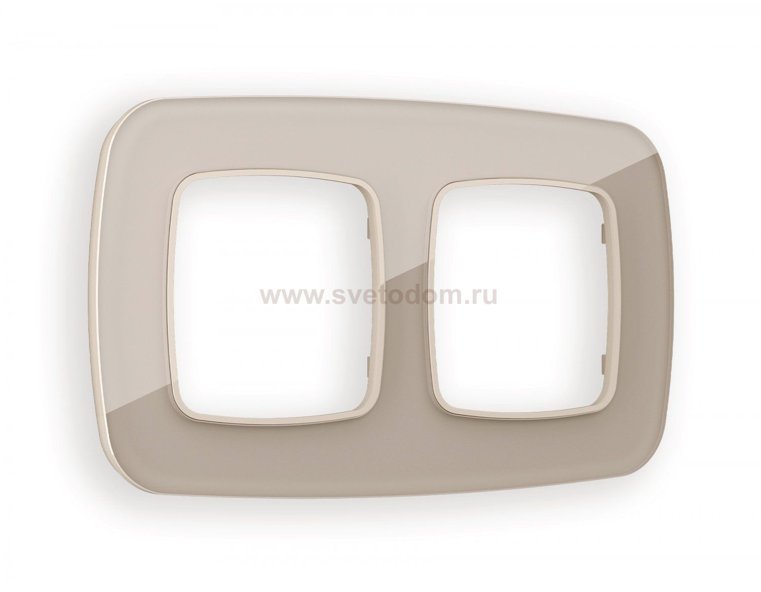 Рамка OMEGA Radian (Серо-бежевый Стекло закаленное натуральное) 2-ая OF350602 Ambrella Volt