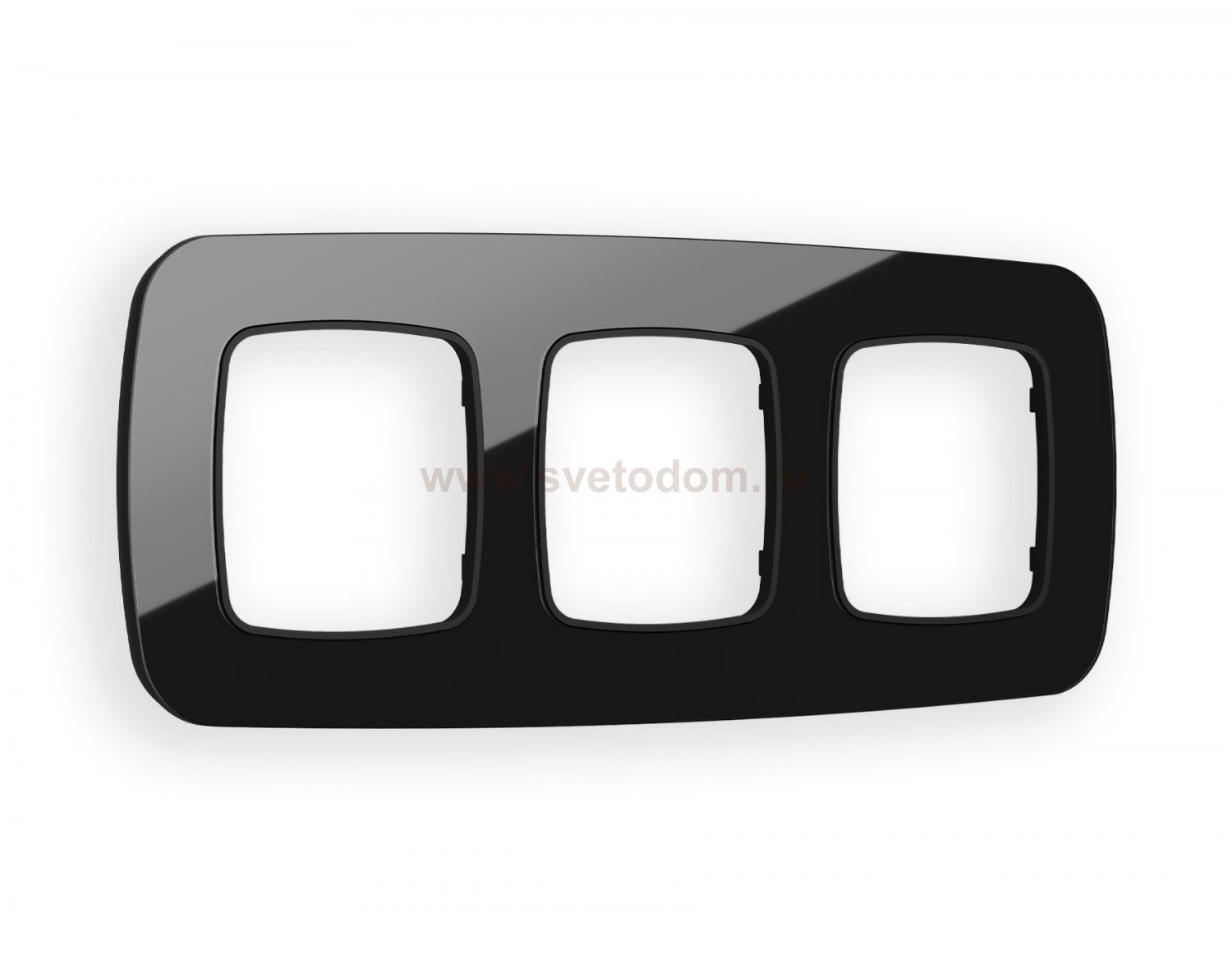 Рамка OMEGA Radian (Черный Стекло закаленное натуральное) 3-ая OF350803 Ambrella Volt