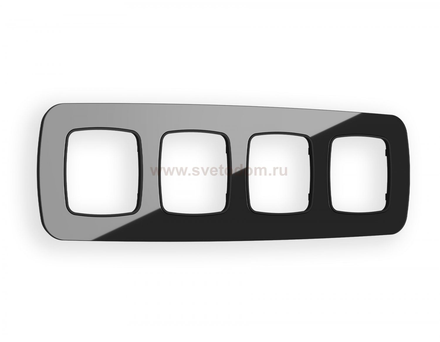 Рамка OMEGA Radian (Черный Стекло закаленное натуральное) 4-ая OF350804 Ambrella Volt