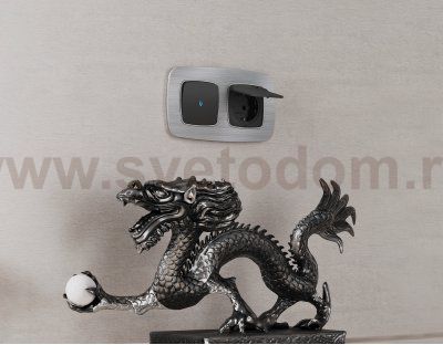 Рамка OMEGA Radian (Серебро Металл шлифованный) 2-ая OF580102 Ambrella Volt