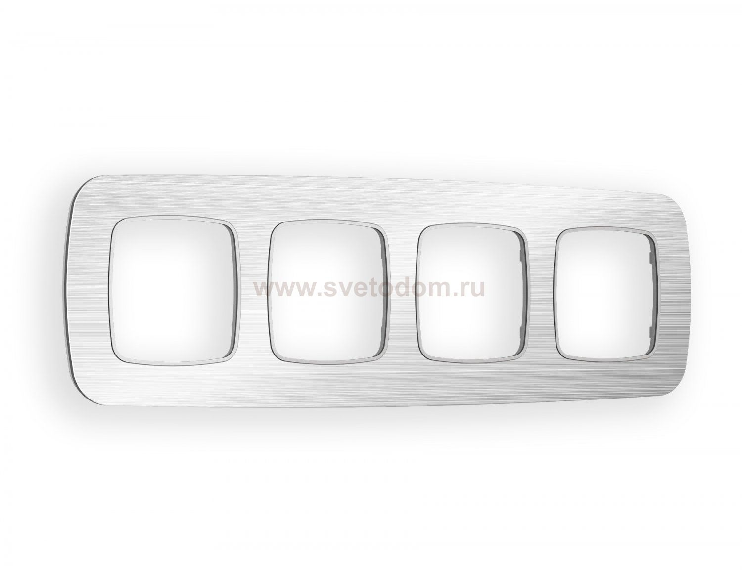 Рамка OMEGA Radian (Серебро Металл шлифованный) 4-ая OF580104 Ambrella Volt