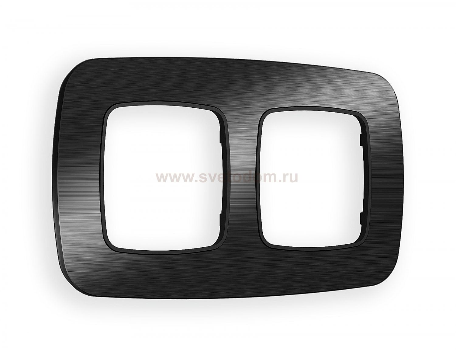 Рамка OMEGA Radian (Черный Металл шлифованный) 2-ая OF580502 Ambrella Volt