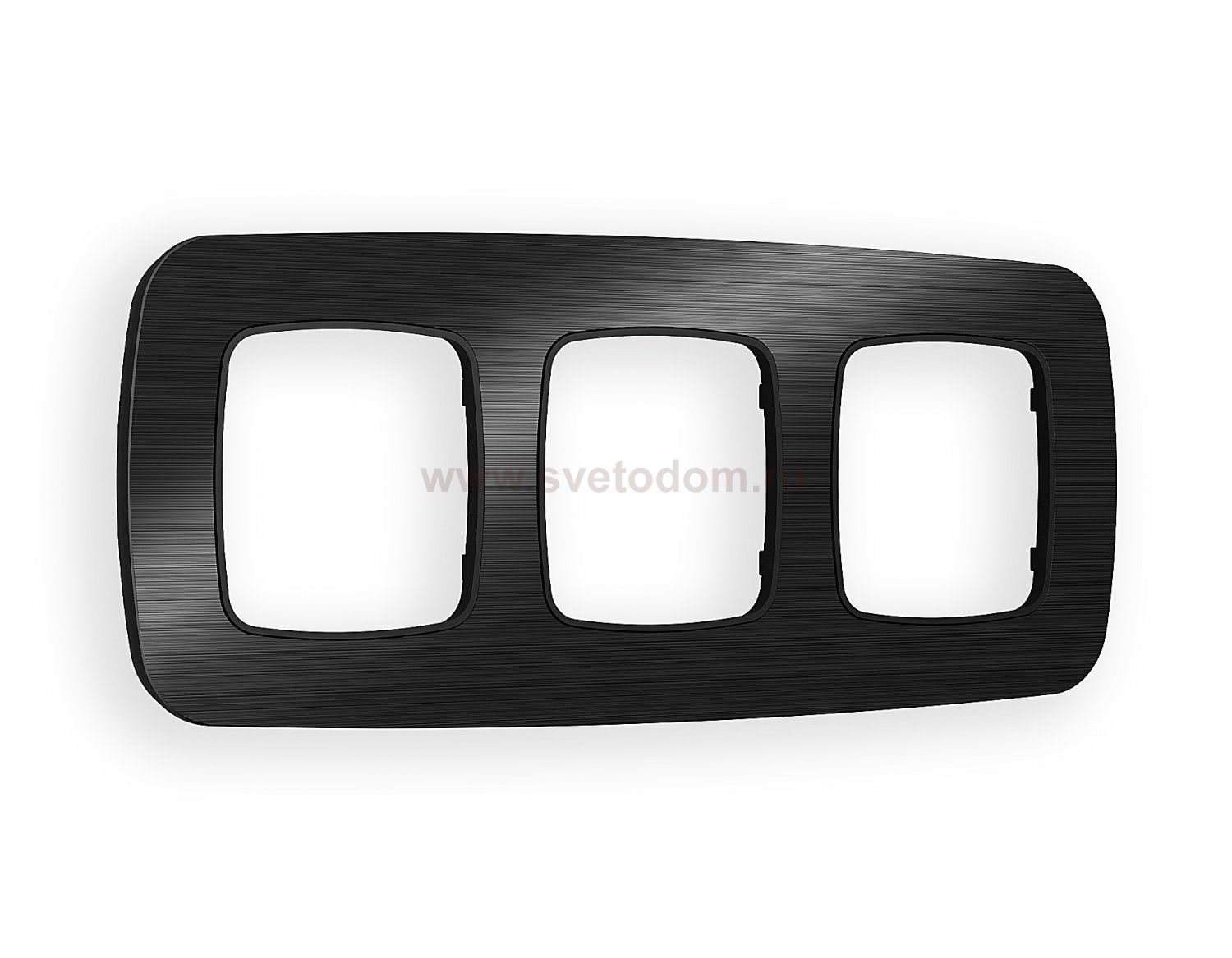 Рамка OMEGA Radian (Черный Металл шлифованный) 3-ая OF580503 Ambrella Volt