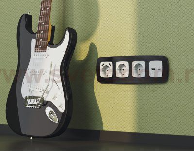 Рамка OMEGA Radian (Черный Металл шлифованный) 4-ая OF580504 Ambrella Volt