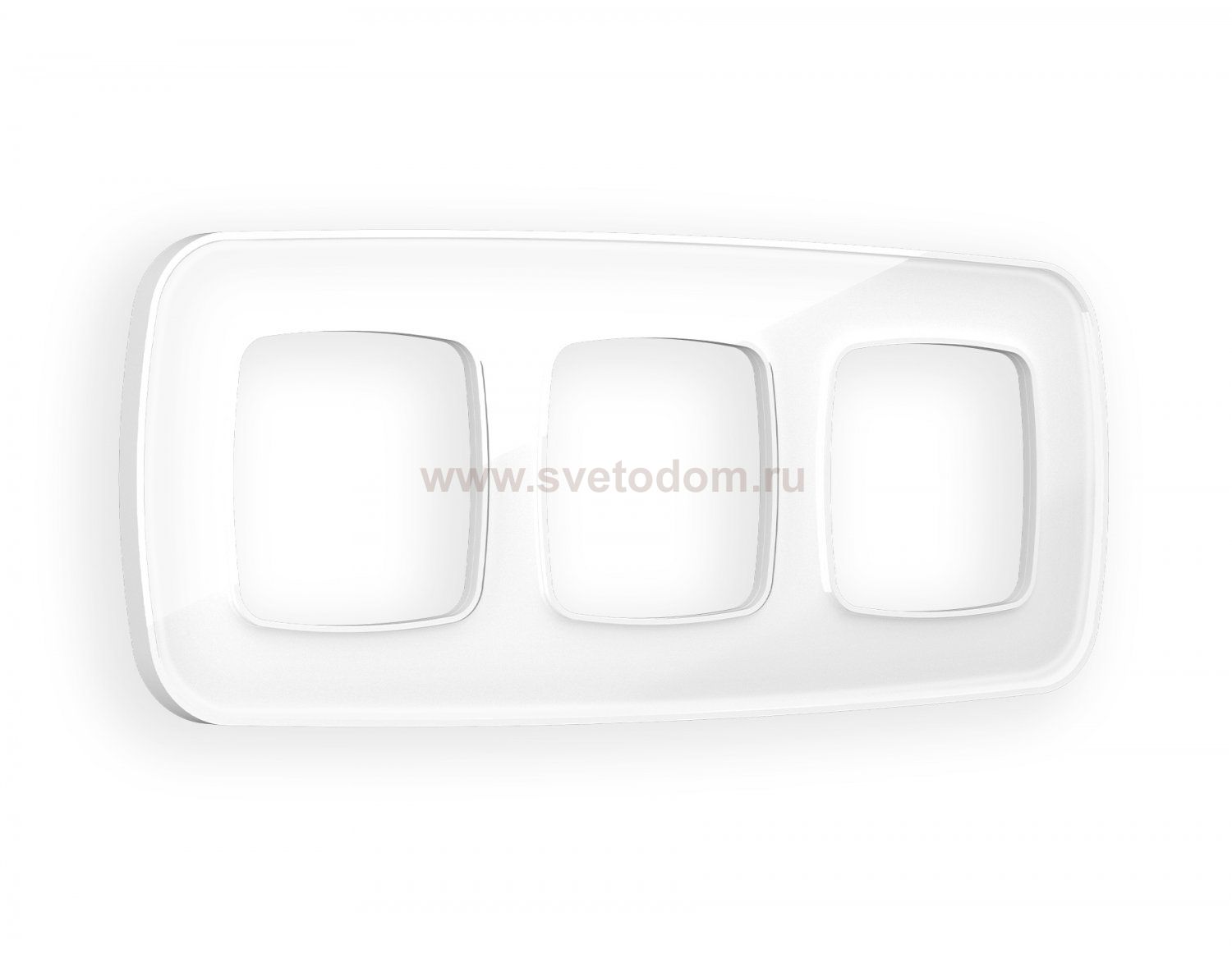 Рамка OMEGA Coint (Белый Стекло органическое) 3-ая OF640103 Ambrella Volt