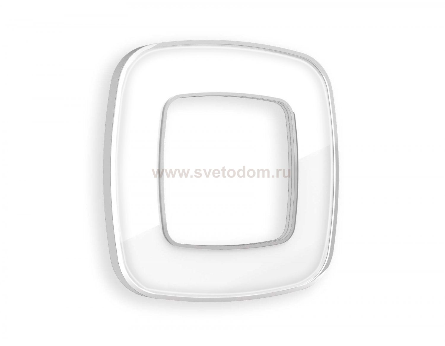 Рамка OMEGA Coint (Белый Стекло органическое/Серебро) 1-ая OF640131 Ambrella Volt
