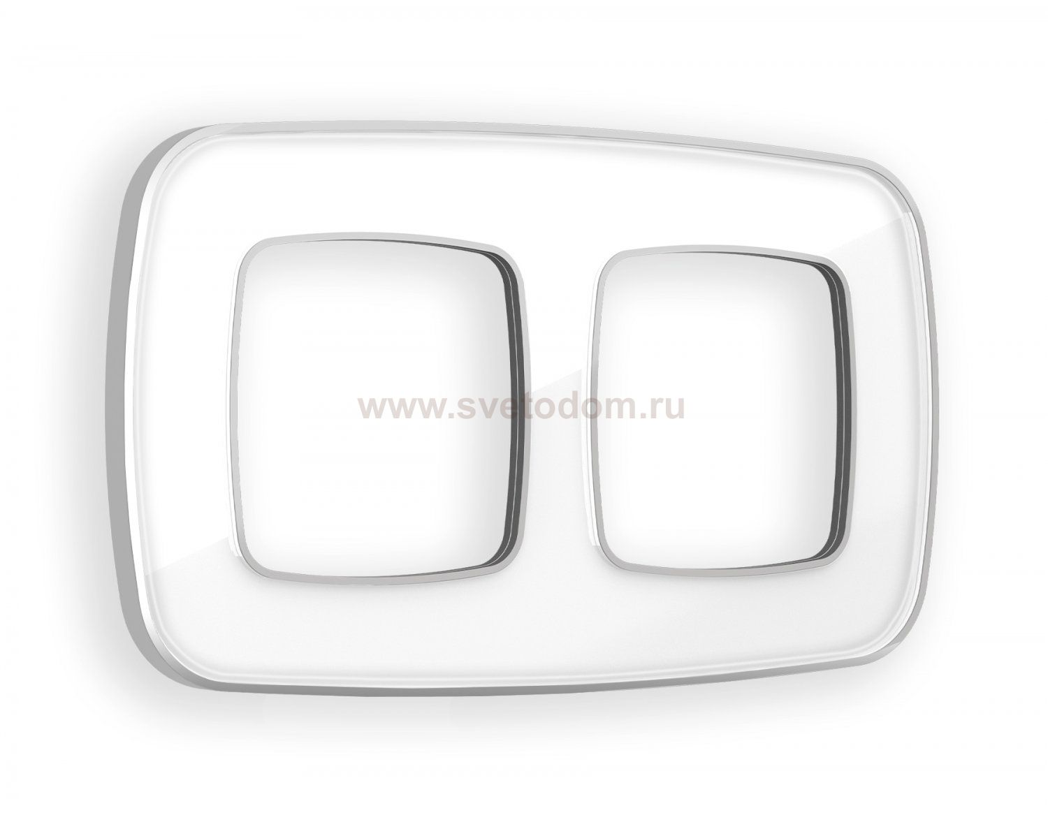 Рамка OMEGA Coint (Белый Стекло органическое/Серебро) 2-ая OF640132 Ambrella Volt