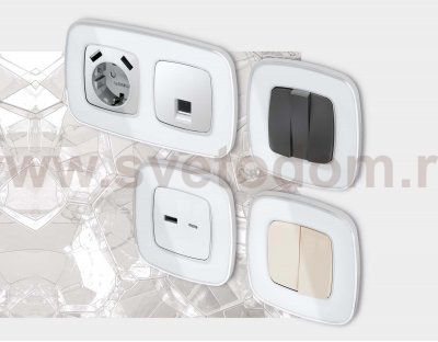 Рамка OMEGA Coint (Белый Стекло органическое/Серебро) 2-ая OF640132 Ambrella Volt