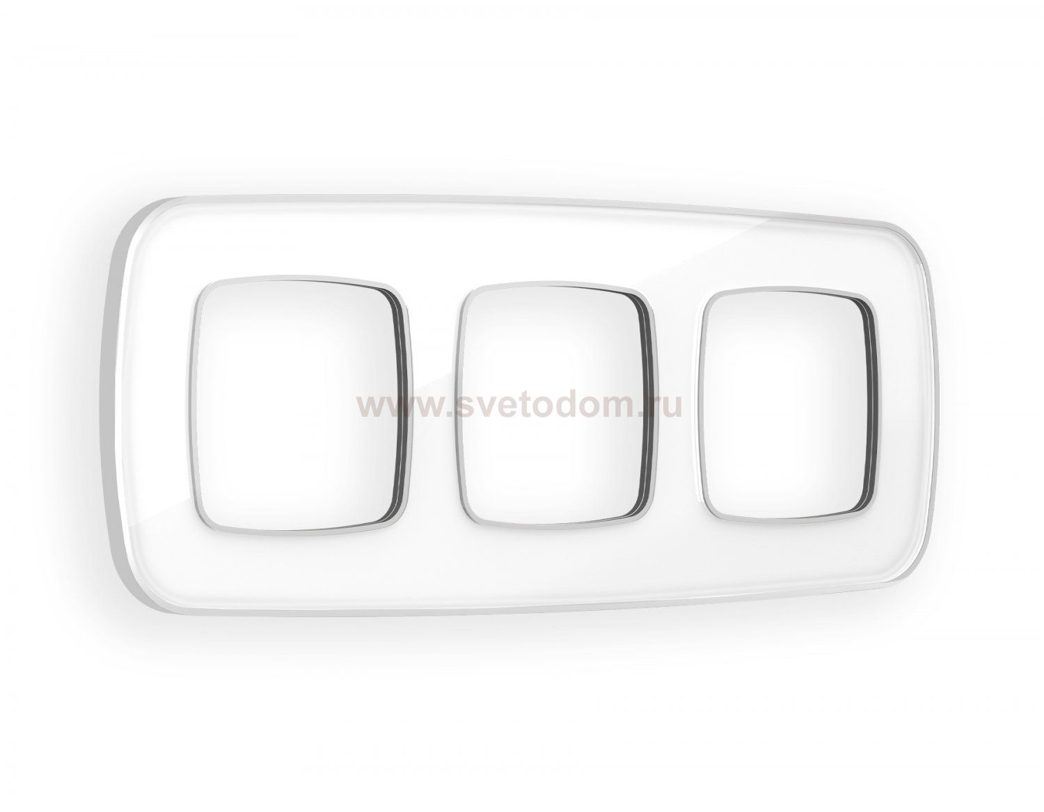 Рамка OMEGA Coint (Белый Стекло органическое/Серебро) 3-ая OF640133 Ambrella Volt