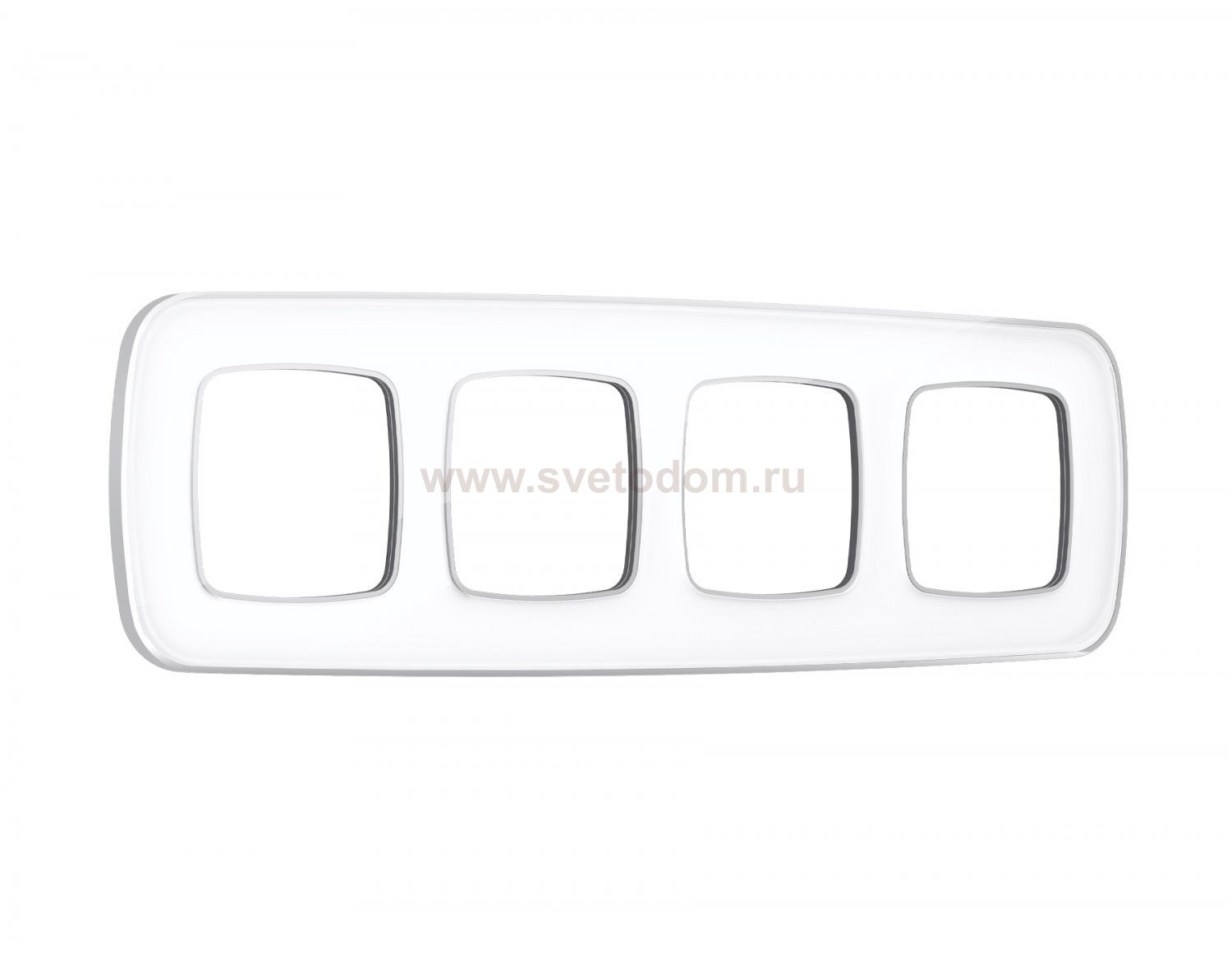 Рамка OMEGA Coint (Белый Стекло органическое/Серебро) 4-ая OF640134 Ambrella Volt