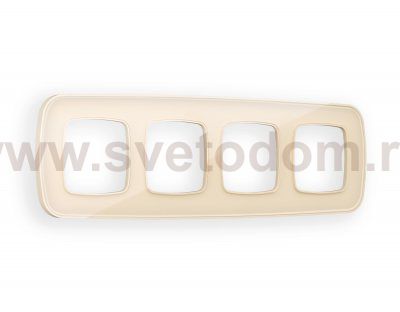 Рамка OMEGA Coint (Бежевый Стекло органическое) 4-ая OF640304 Ambrella Volt