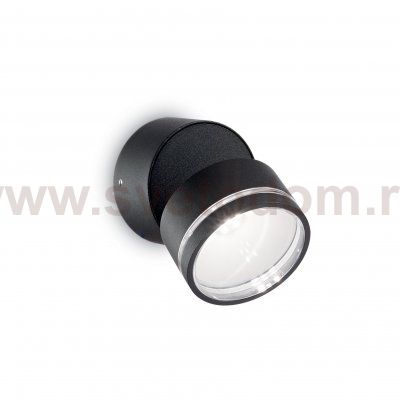 Светильник бра Ideal lux OMEGA ROUND AP1 NERO (165387)