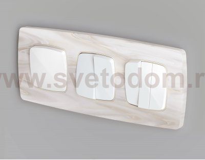 Лицевая панель OMEGA (Белый матовый) для 1-кл выключателей QUANT OP1210 Ambrella Volt