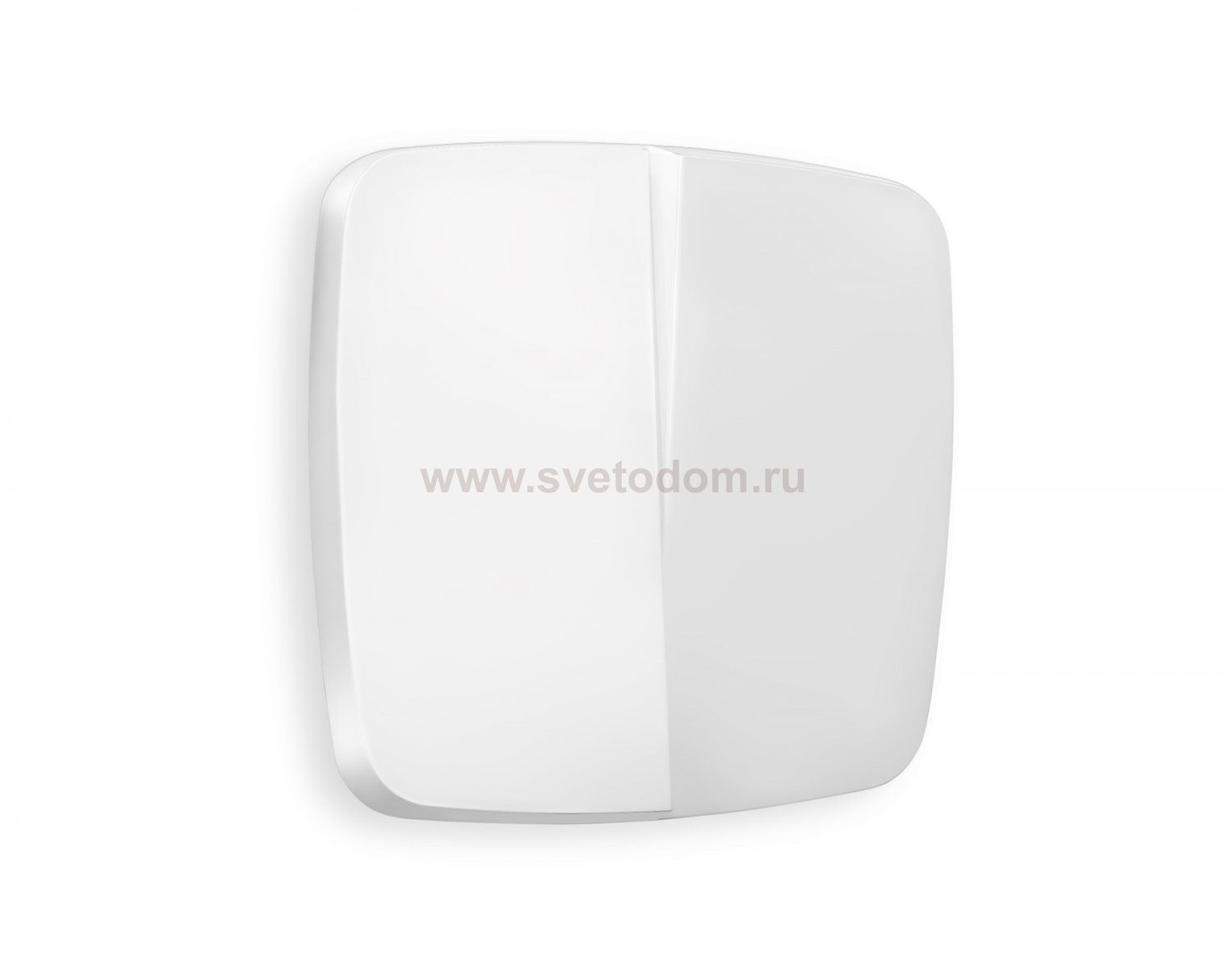 Лицевая панель OMEGA (Белый матовый) для 2-кл выключателей QUANT OP1230 Ambrella Volt