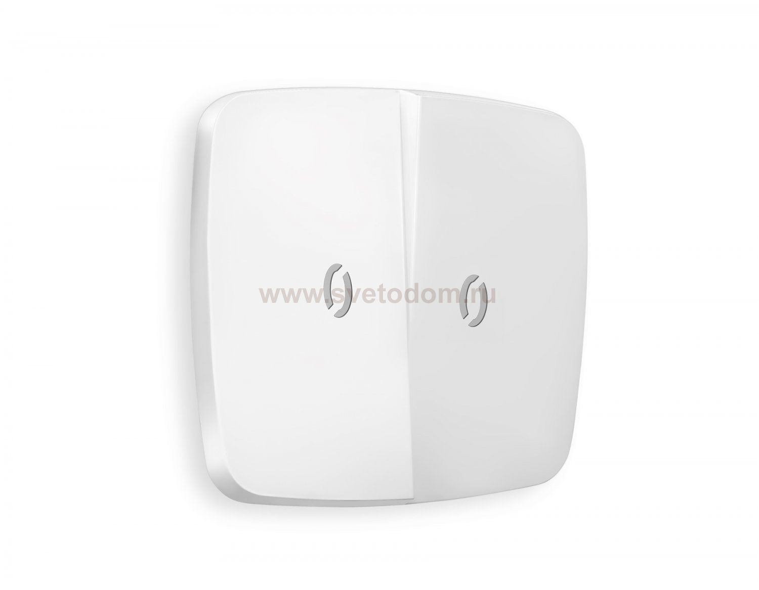 Лицевая панель OMEGA (Белый матовый) для 2-кл выключателей с подсветкой QUANT OP1240 Ambrella Volt