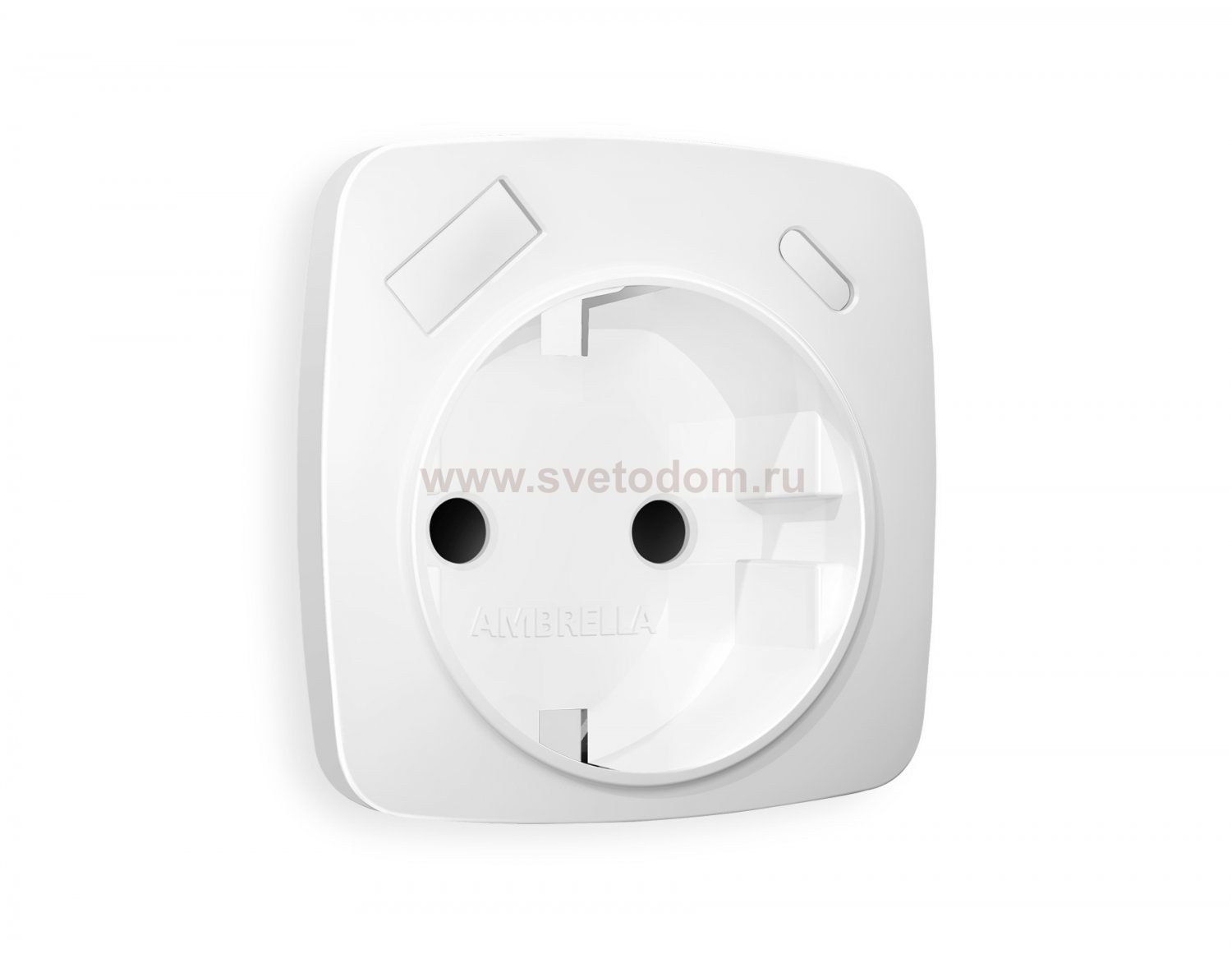 Лицевая панель OMEGA (Белый матовый) для электрической розетки с/з со шторками 2USB A+C QUANT OP1300 Ambrella Volt