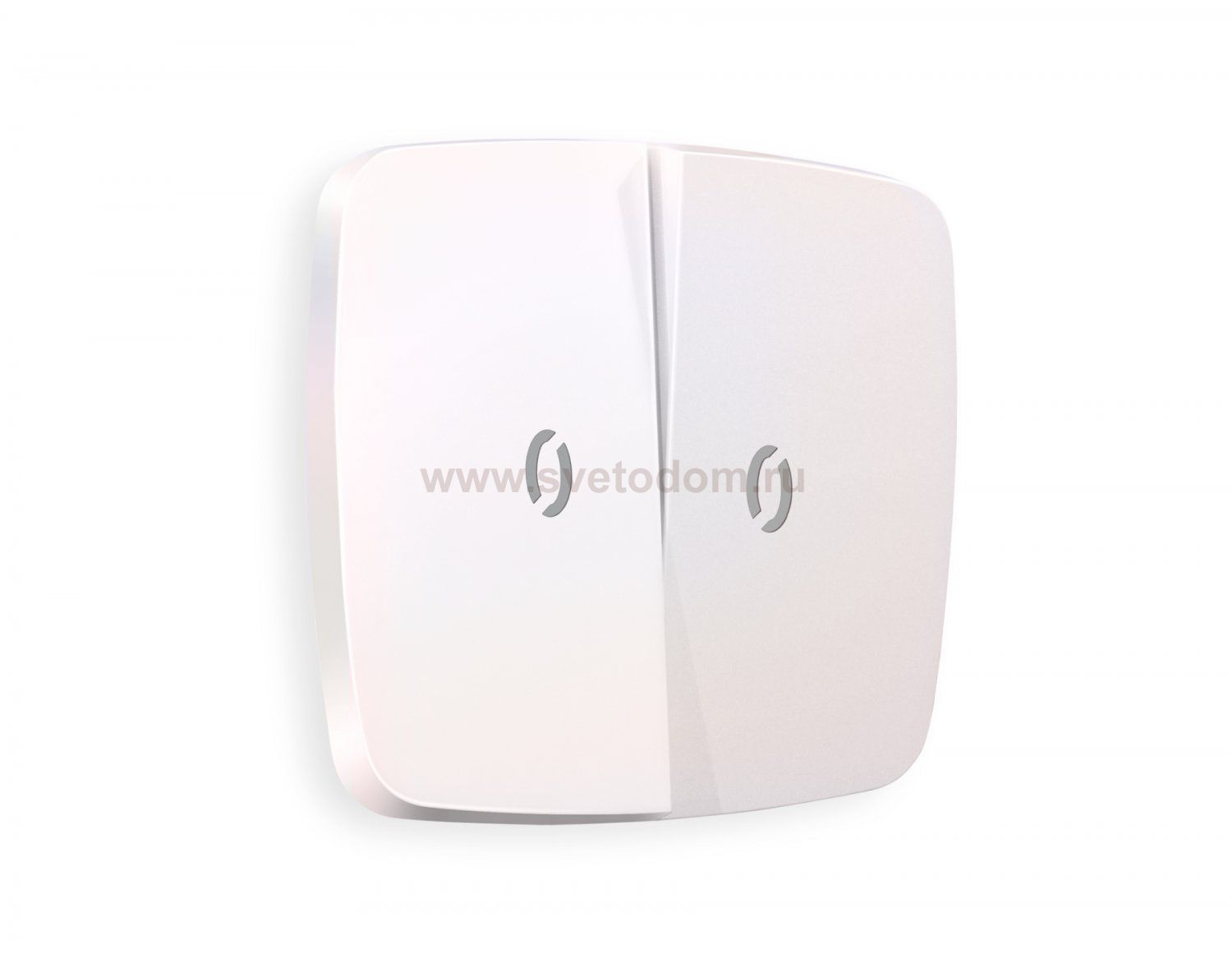 Лицевая панель OMEGA (Жемчуг) для 2-клавишных выключателей с подсветкой QUANT OP2040 Ambrella Volt