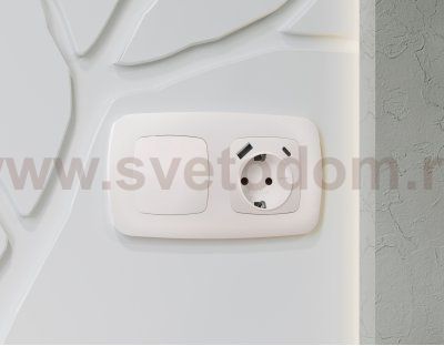 Лицевая панель OMEGA (Жемчуг) заглушка для суппорта QUANT OP2160 Ambrella Volt