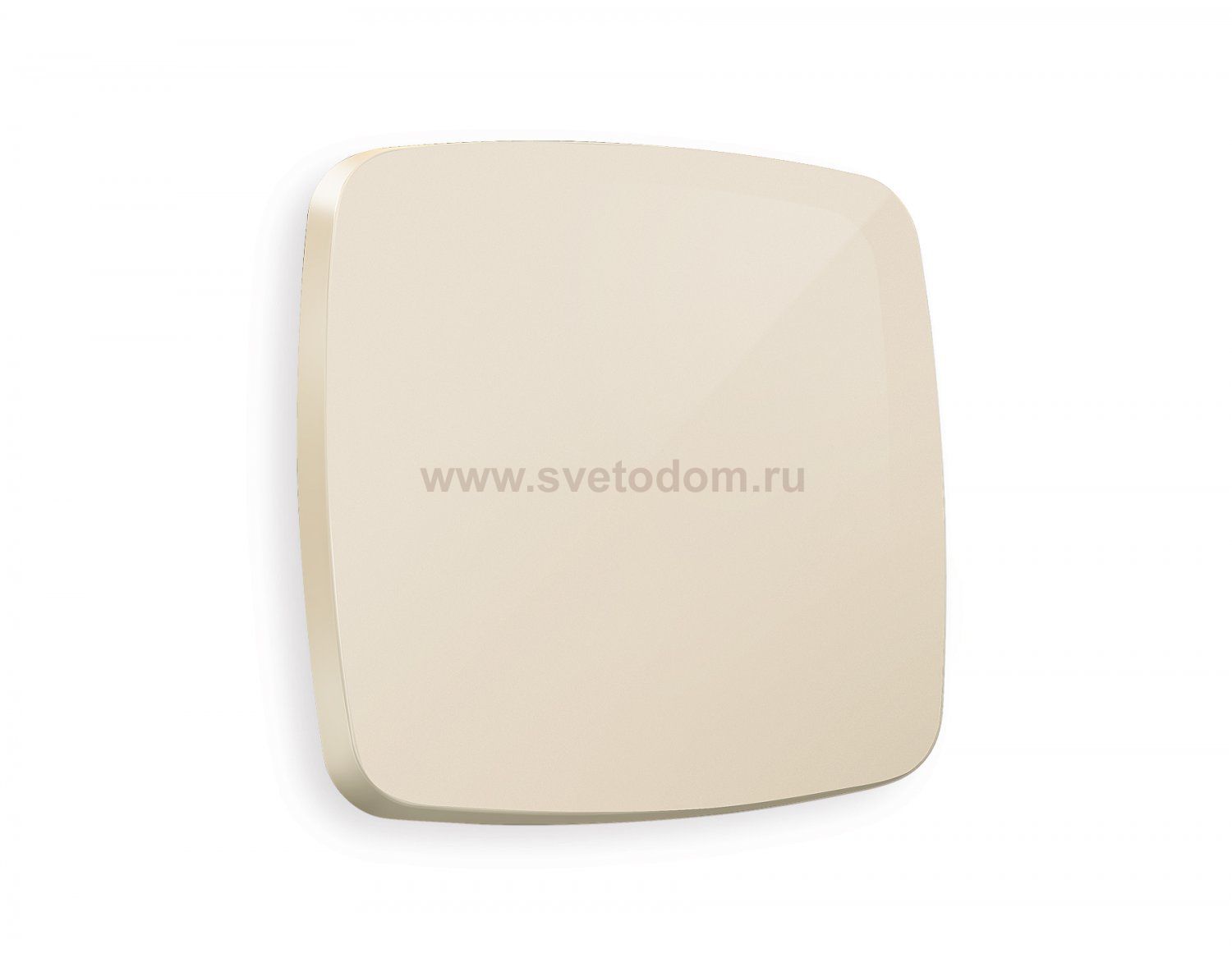 Лицевая панель OMEGA (Бежевый глянец) для 1-клавишных выключателей QUANT OP3010 Ambrella Volt