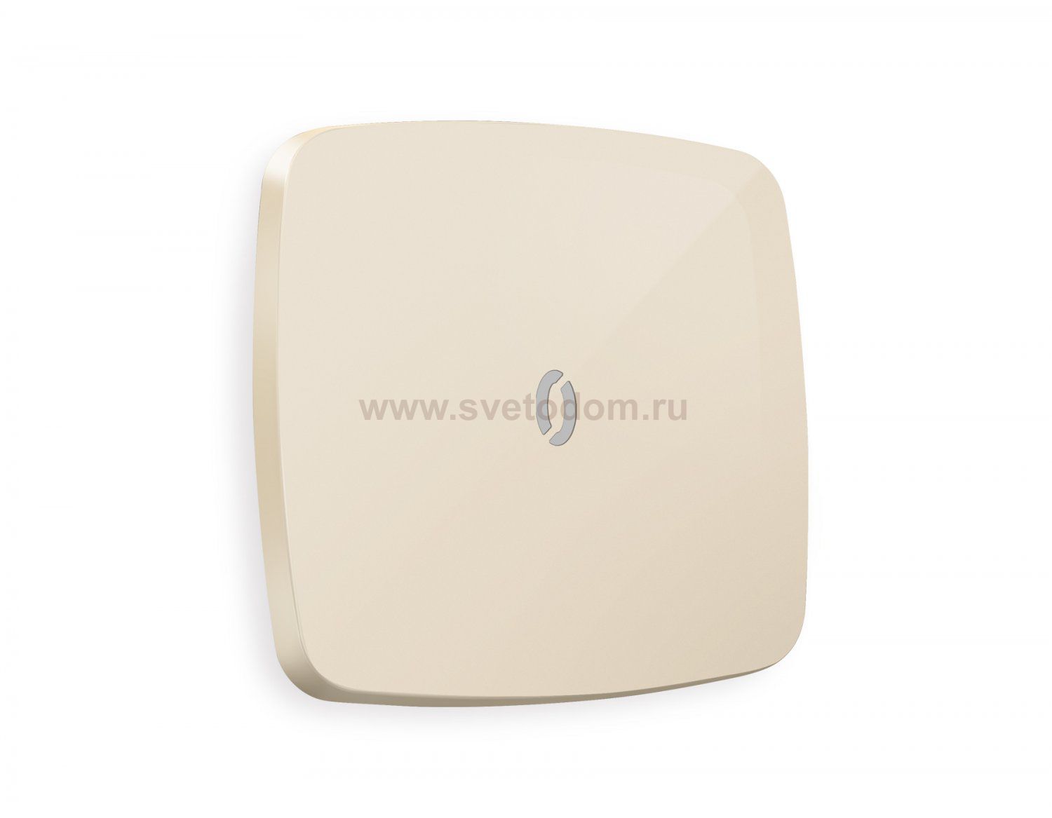 Лицевая панель OMEGA (Бежевый глянец) для 1-клавишных выключателей с подсветкой QUANT OP3020 Ambrella Volt