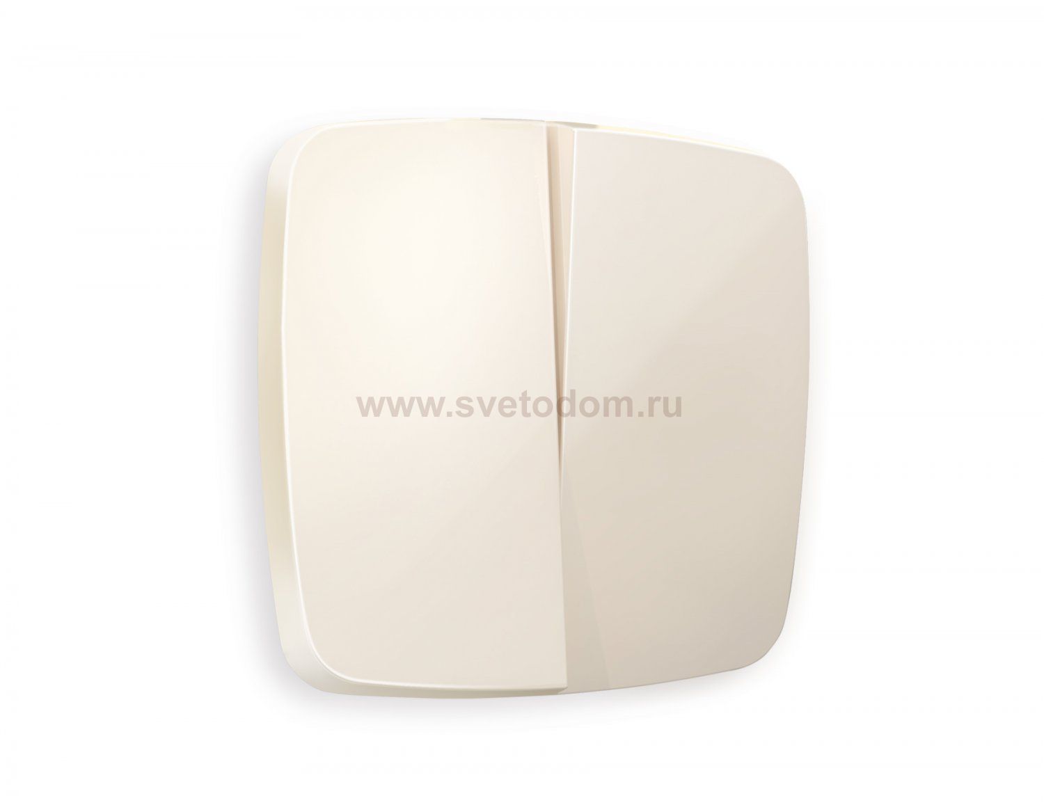 Лицевая панель OMEGA (Бежевый глянец) для 2-клавишных выключателей QUANT OP3030 Ambrella Volt