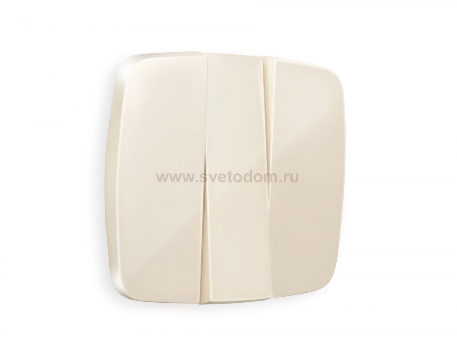 Лицевая панель OMEGA (Бежевый глянец) для 3-клавишных выключателей QUANT OP3050 Ambrella Volt