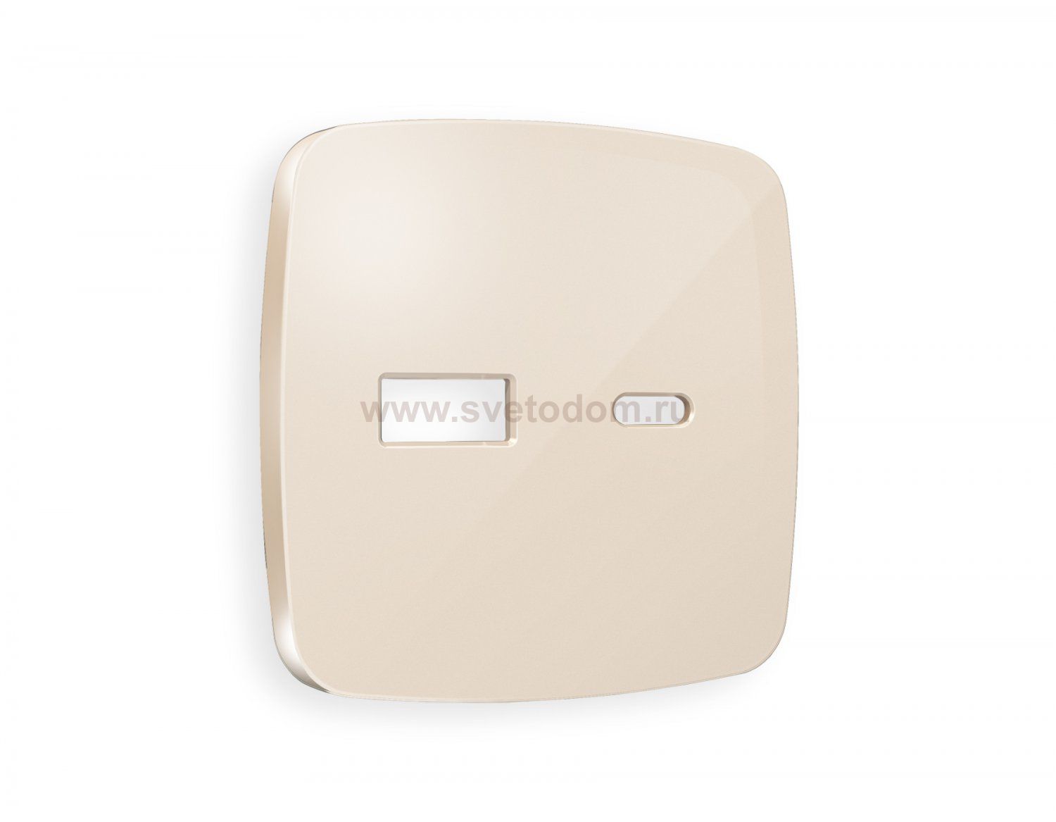 Лицевая панель OMEGA (Бежевый глянец) для розетки 2USB тип A+C QUANT OP3110 Ambrella Volt