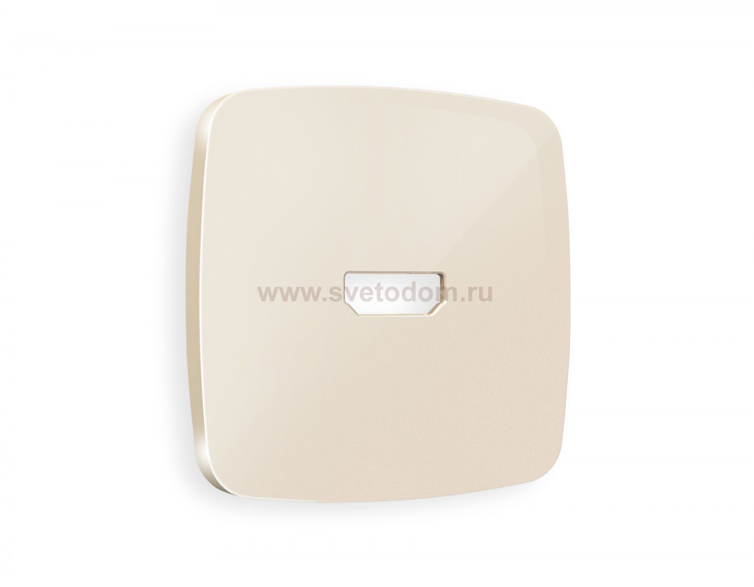 Лицевая панель OMEGA (Бежевый глянец) для HDMI розетки QUANT OP3140 Ambrella Volt