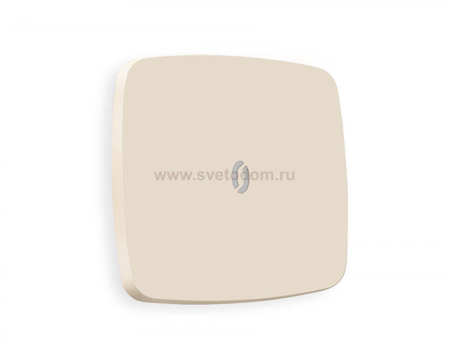 Лицевая панель OMEGA (Бежевый матовый) для 1-кл  выключателей с подсветкой QUANT OP3220 Ambrella Volt