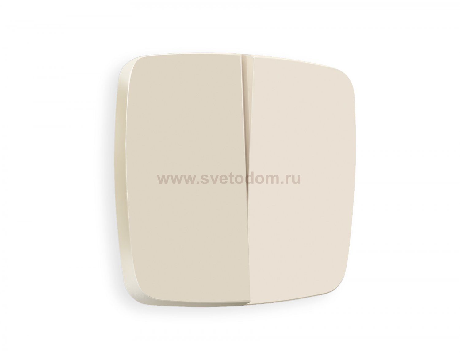 Лицевая панель OMEGA (Бежевый матовый) для 2-кл выключателей QUANT OP3230 Ambrella Volt