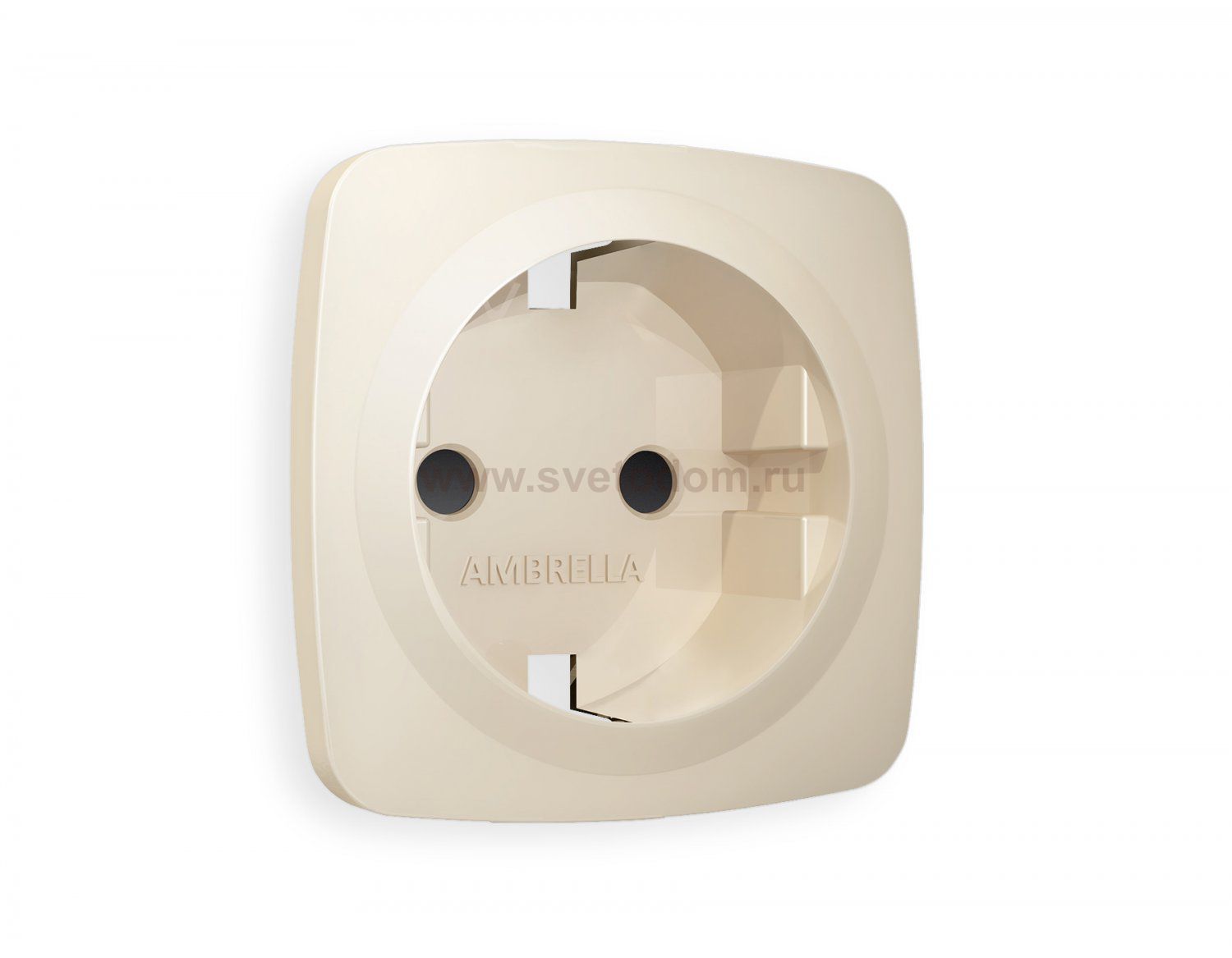 Лицевая панель OMEGA (Бежевый матовый) для электрической розетки с/з со шторками QUANT OP3270 Ambrella Volt