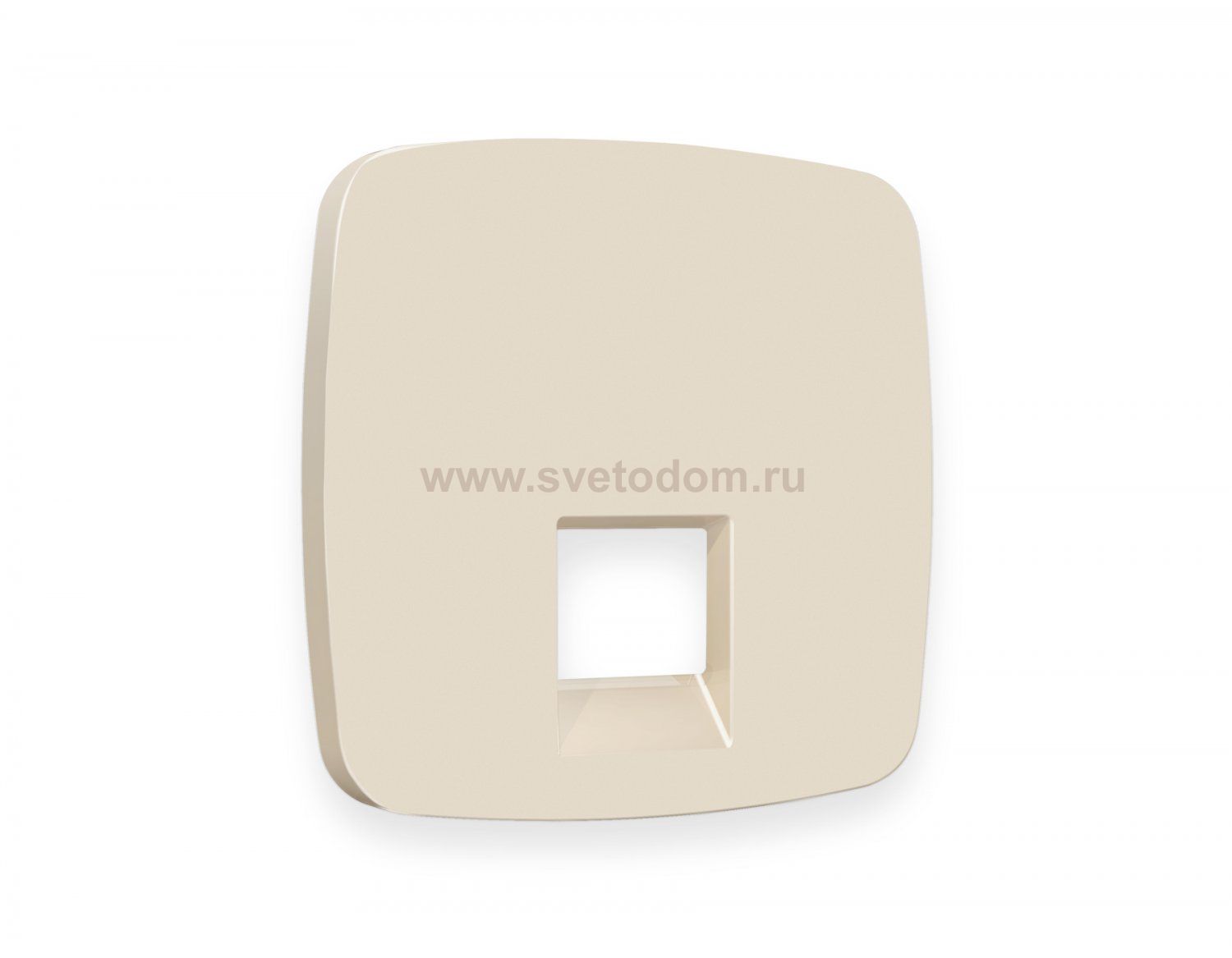 Лицевая панель OMEGA (Бежевый матовый) для компьютерной/телефонной розетки RJ-45/RJ-11 QUANT OP3320 Ambrella Volt