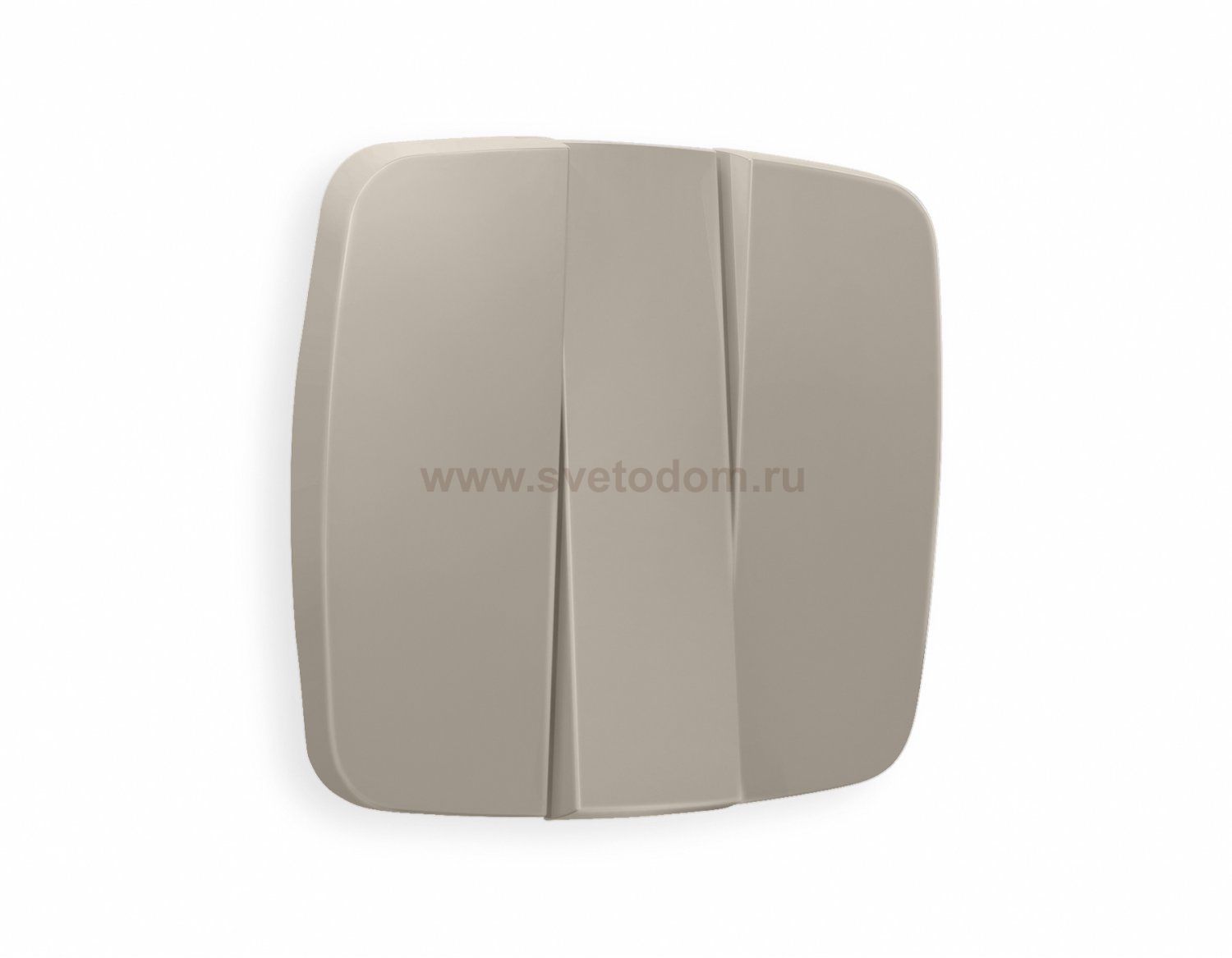 Лицевая панель OMEGA (Серо-бежевый матовый) для 3-кл выключателей QUANT OP3650 Ambrella Volt