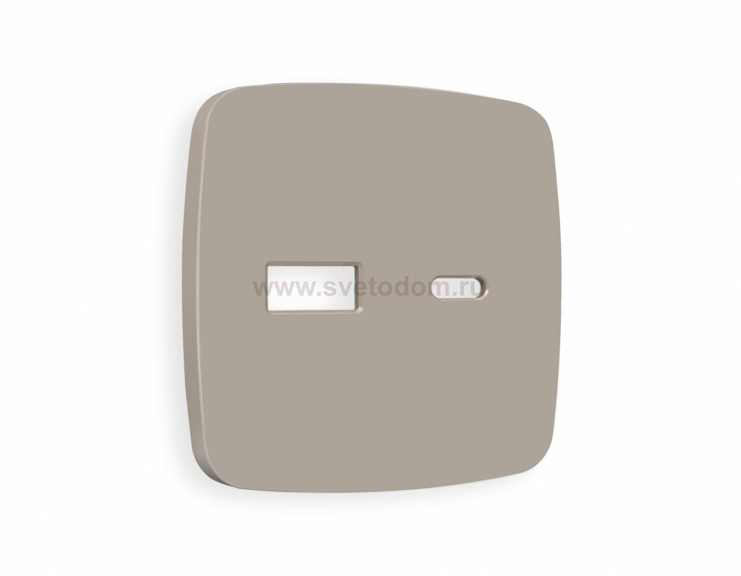 Лицевая панель OMEGA (Серо-бежевый матовый) для розетки 2USB A+C QUANT OP3710 Ambrella Volt