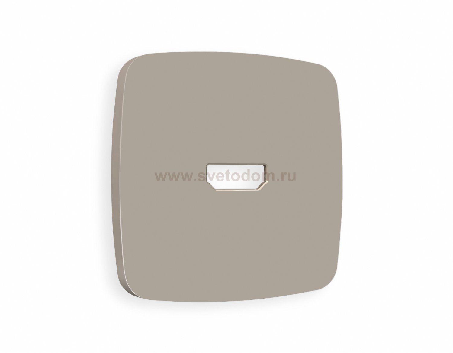 Лицевая панель OMEGA (Серо-бежевый матовый) для HDMI розетки QUANT OP3740 Ambrella Volt