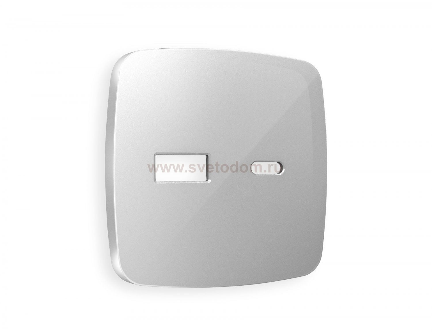 Лицевая панель OMEGA (Серебро глянец) для розетки 2USB тип A+C QUANT OP4110 Ambrella Volt