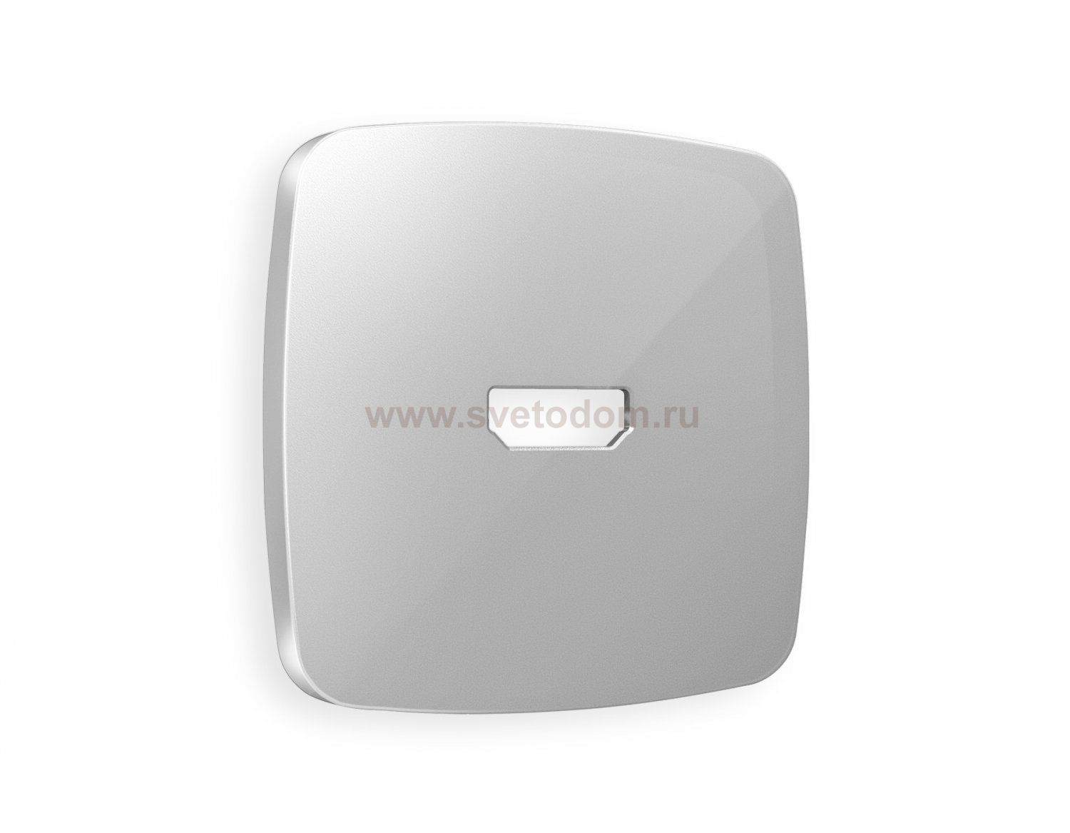 Лицевая панель OMEGA (Серебро глянец) для HDMI розетки QUANT OP4140 Ambrella Volt