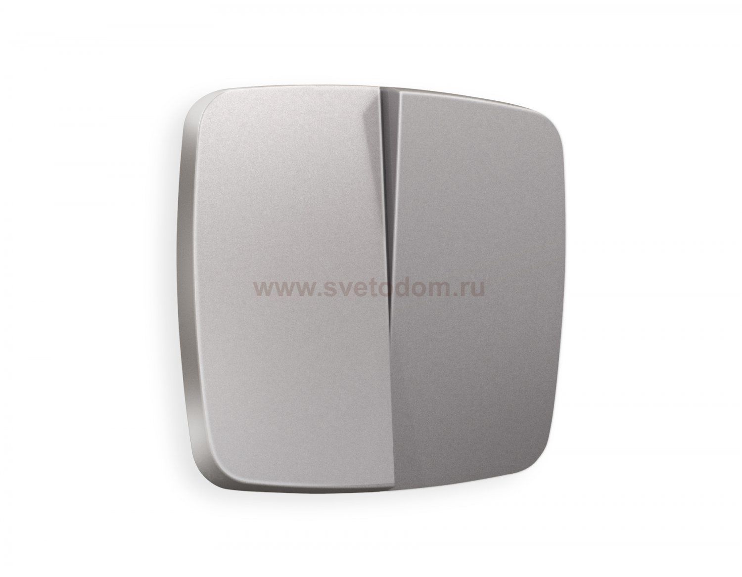 Лицевая панель OMEGA (Сталь матовый) для 2-клавишных выключателей QUANT OP5030 Ambrella Volt